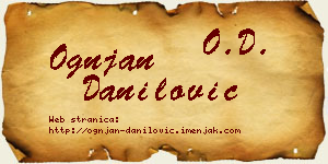Ognjan Danilović vizit kartica